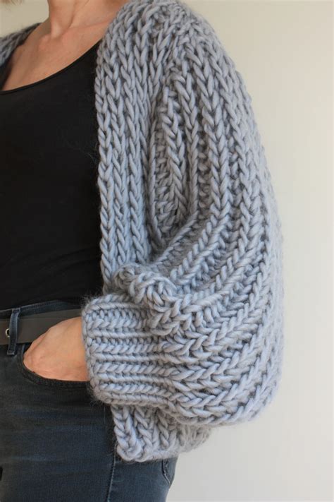 oversized chunky knit cardigan pattern